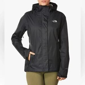 New North Face Womens Black Venture 2 Dryvent Rain Shell Jacket Small